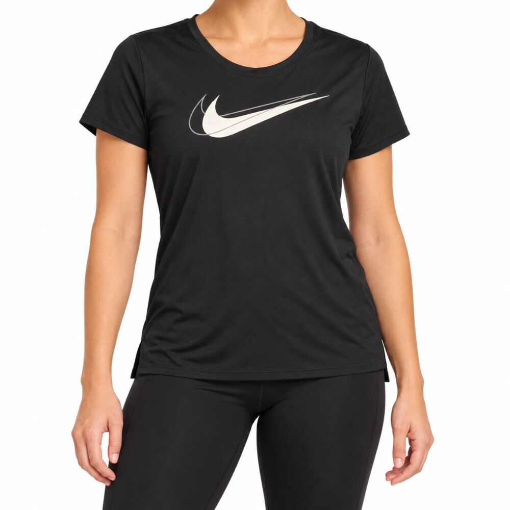Nike Women’s Dri-FIT Running T-Shirt in Black | Size Medium
